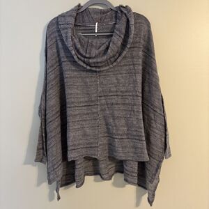 Free People Boho Banana Split Cowl Neck Slouchy Wool Alpaca Blend Sweater XS